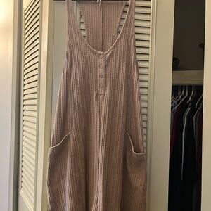 Z Supply Ribbed Brown Romper